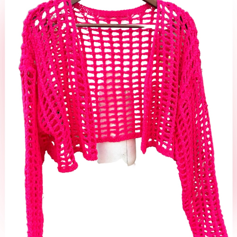 Shein Women’s crop top/ bolero Size L Color Pink